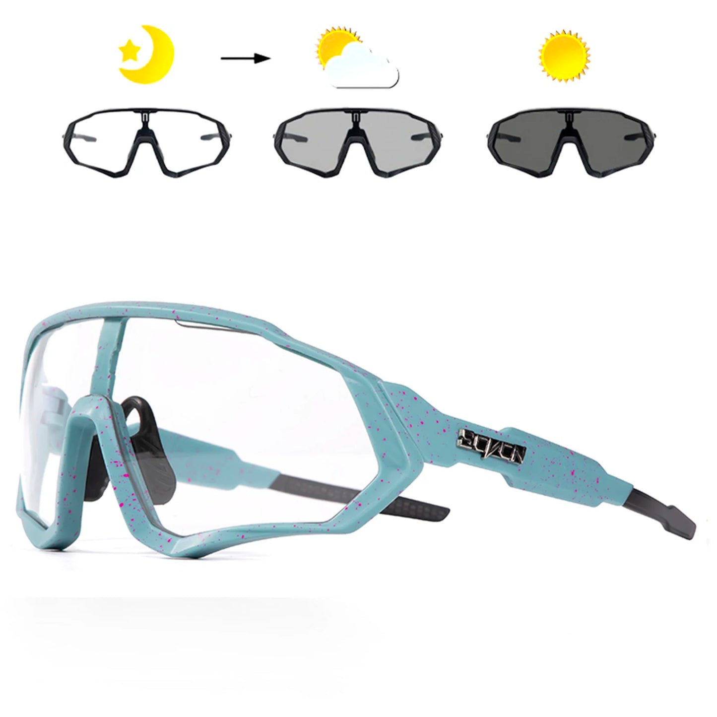 Lunettes de soleil photochromiques pour cyclisme, sports, course à pied