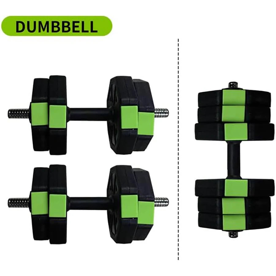 2 in 1 Adjustable Dumbbell Set with Iron Handle