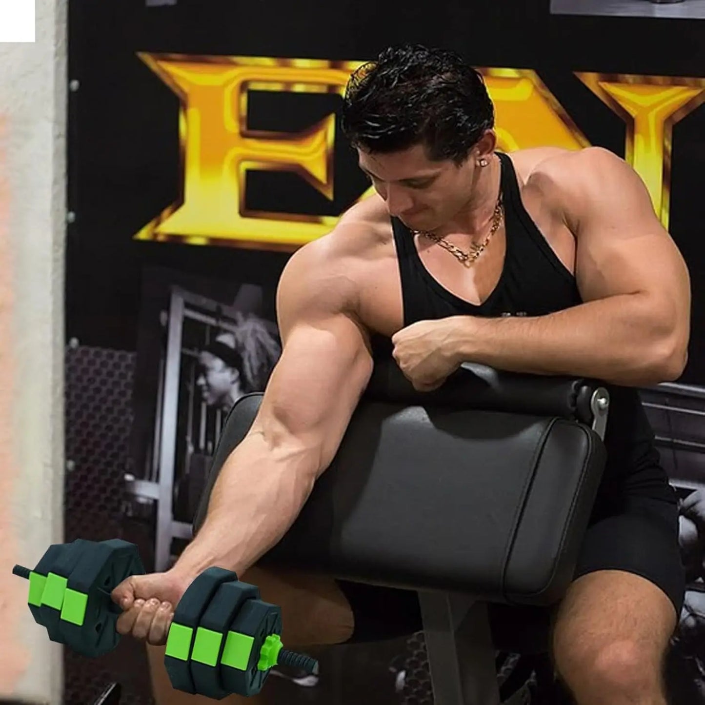 2 in 1 Adjustable Dumbbell Set with Iron Handle