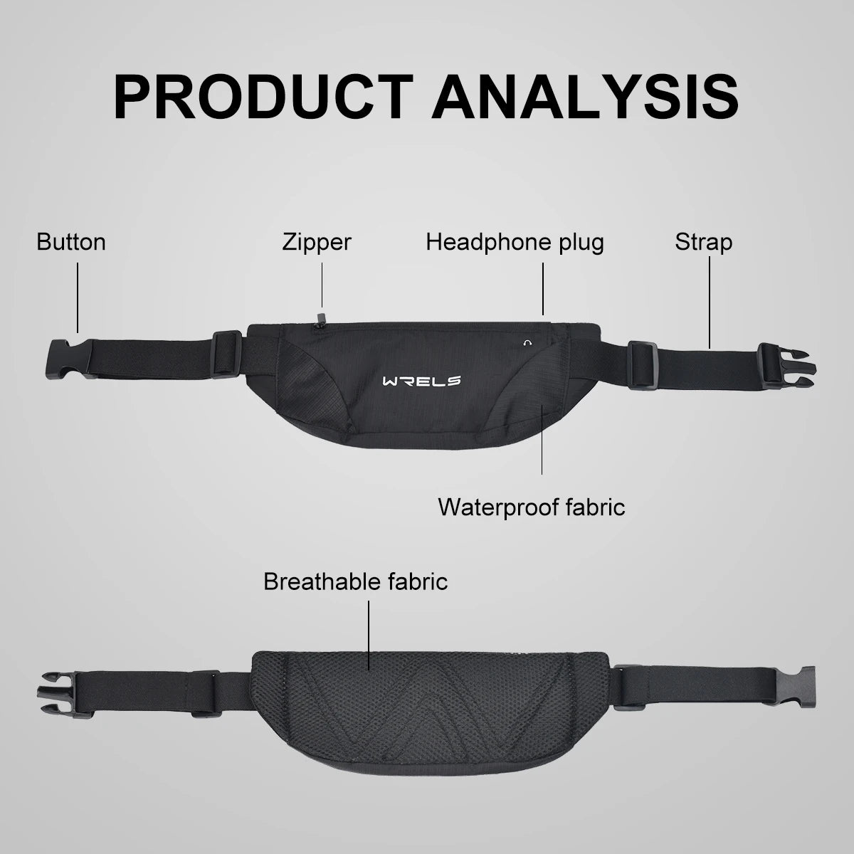 Ultra-thin cell phone waist bag, ideal for running